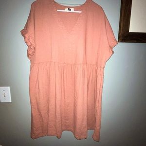 Universal Threads linen babydoll dress dusty pink